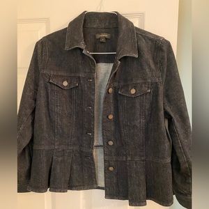 Denim jacket with peplum